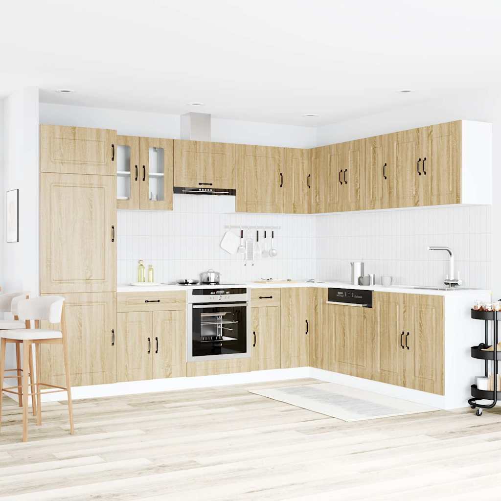 Ensemble d'armoires de cuisine 14 pcs Kalmar bois d'ingénierie Meubles de cuisine vidaXL