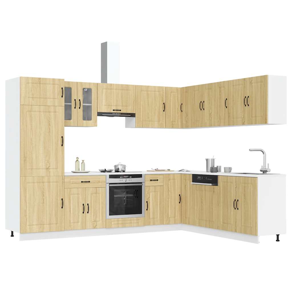 Ensemble d'armoires de cuisine 14 pcs Kalmar bois d'ingénierie Meubles de cuisine vidaXL