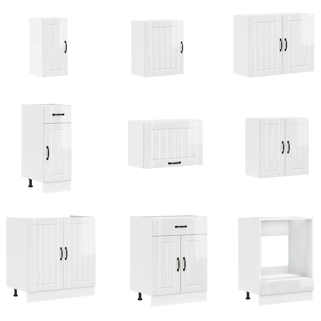 Ensemble d'armoires de cuisine 14 pcs Lucca bois d'ingénierie Meubles de cuisine vidaXL