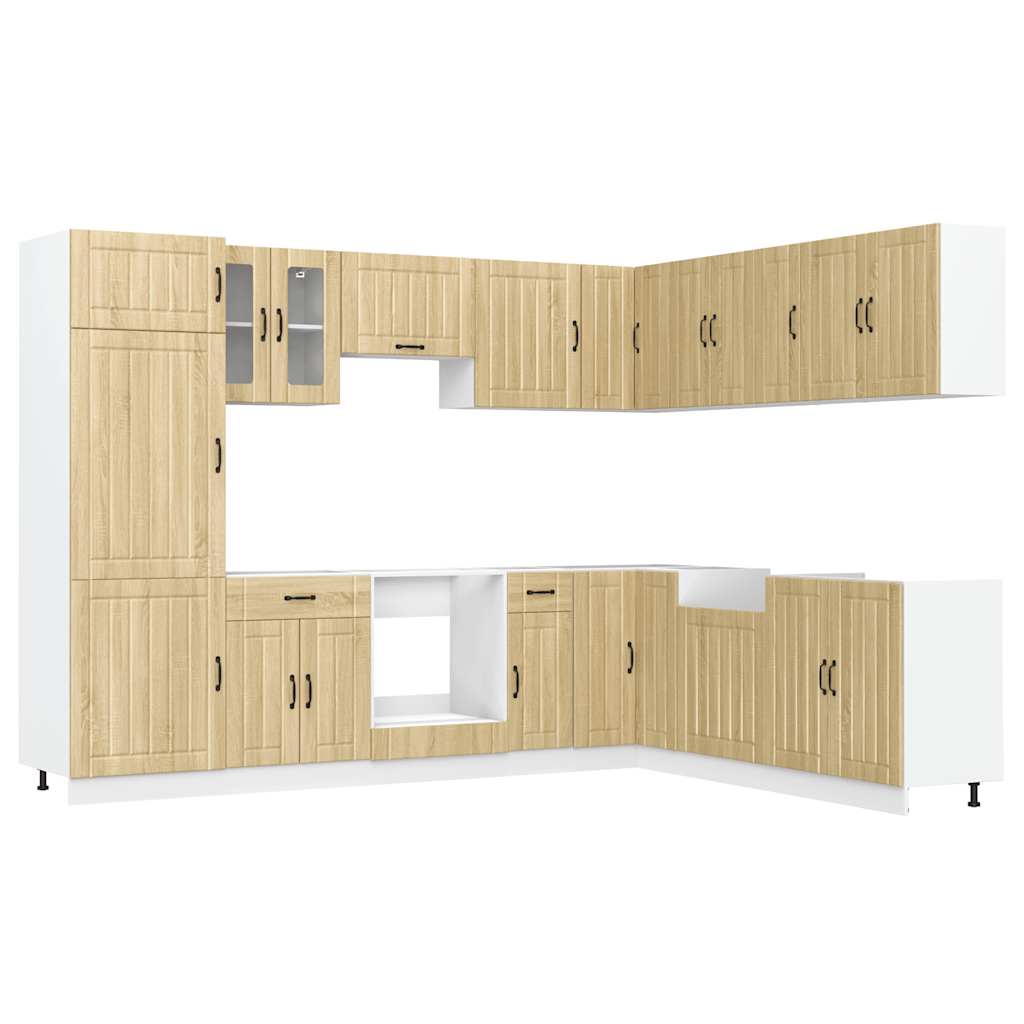 Ensemble d'armoires de cuisine 14 pcs Lucca bois d'ingénierie Meubles de cuisine vidaXL