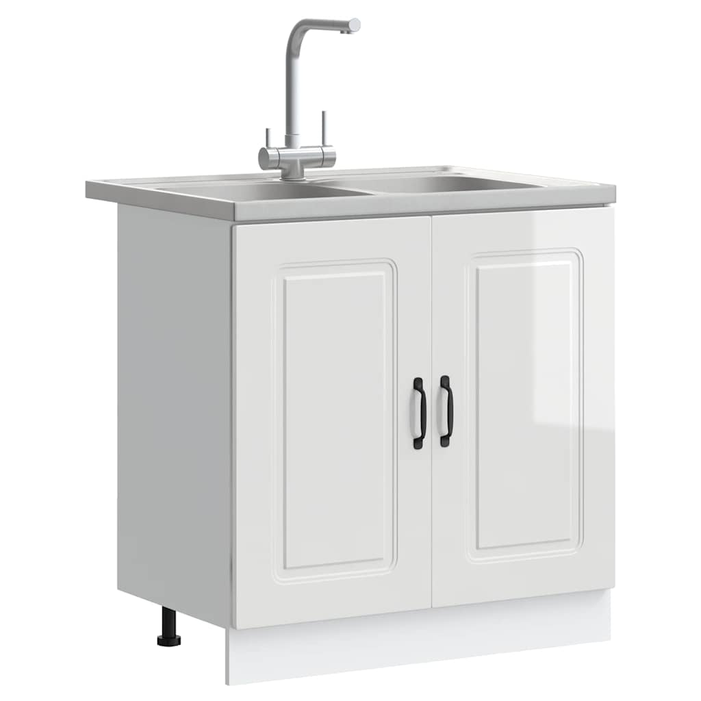 Armoire de cuisine Kalmar Blanc Brillant 80 x 46 x 81,5 cm - XIOS