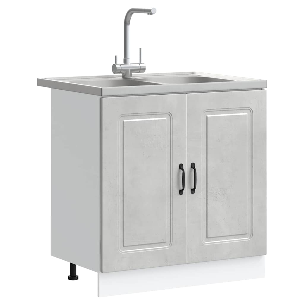 Armoire de cuisine Kalmar Gris béton 80 x 46 x 81,5 cm - XIOS