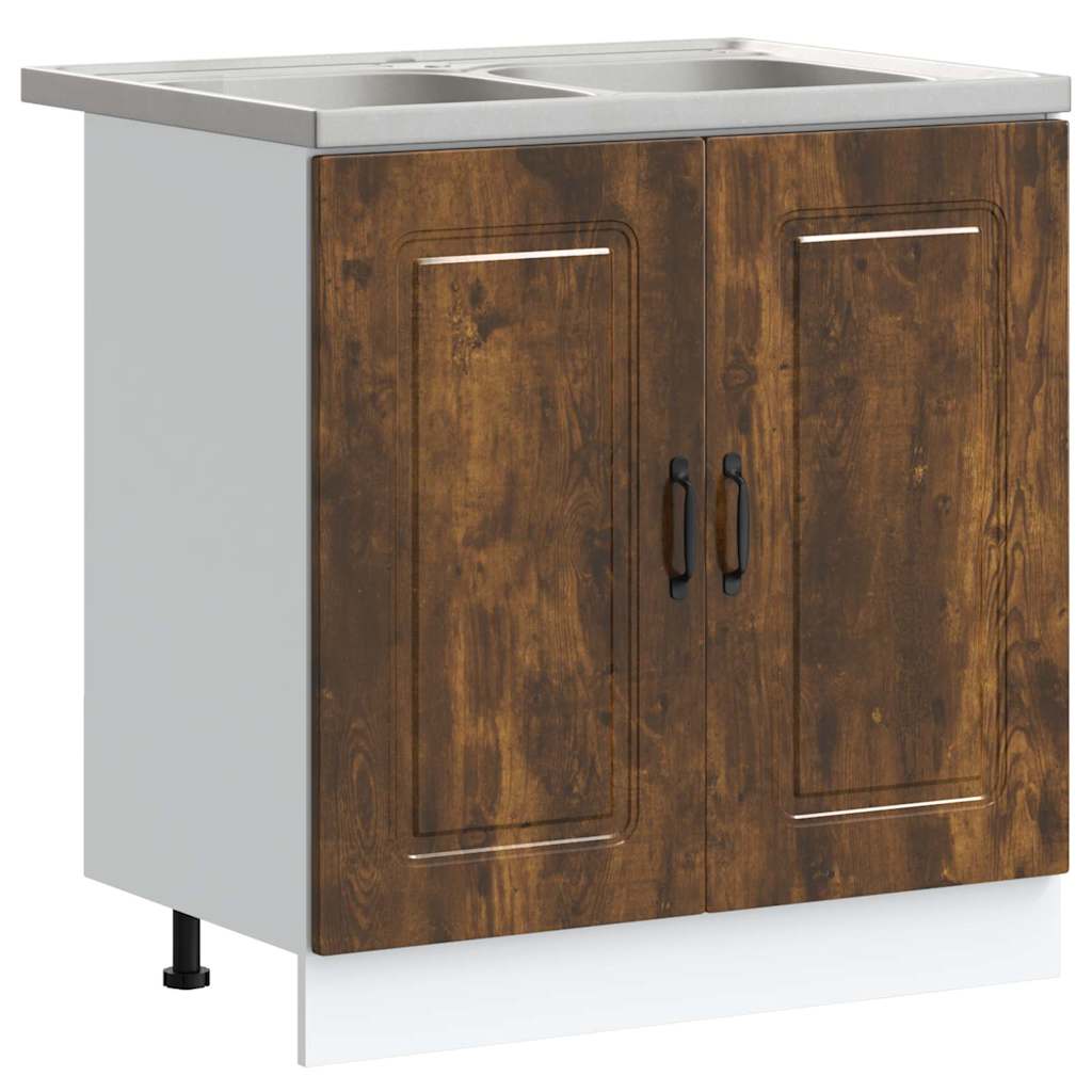 Armoire de cuisine Kalmar Chêne fumé 80 x 46 x 81,5 cm - XIOS