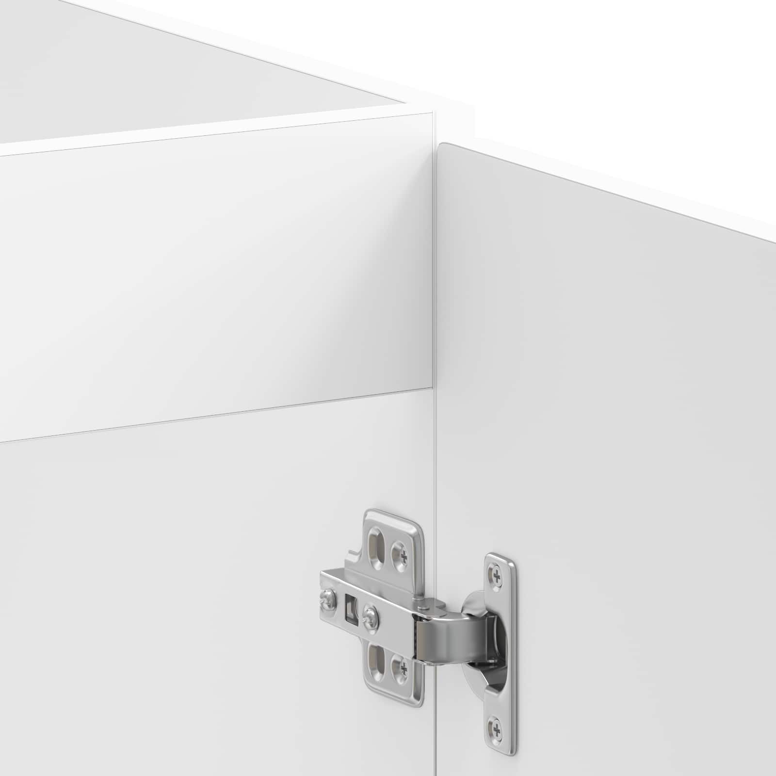 Meuble sous évier Lucca 2 pc Blanc Bois d'ingénierie