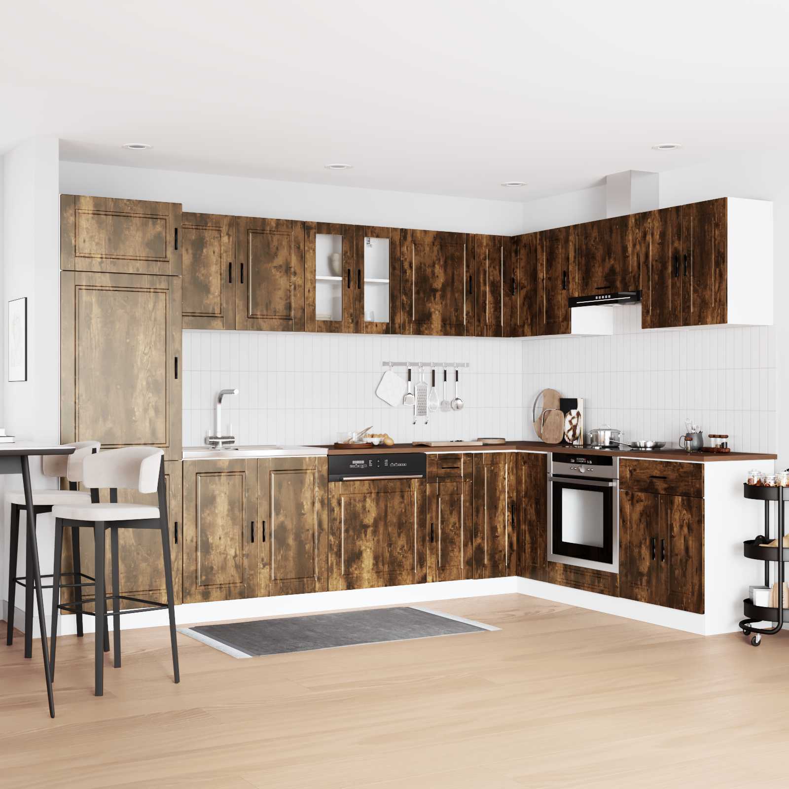 Meuble sous évier Porto 2 pc Marron 80 x 46 x 81,5 cm - XIOS