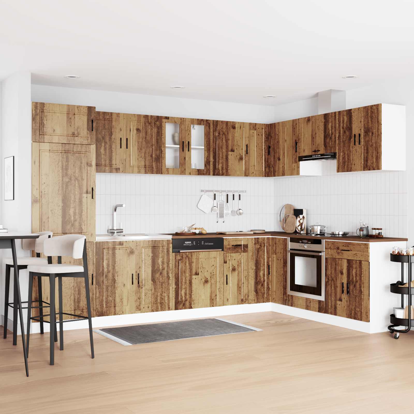 Meuble sous évier Porto 2 pc Marron 80 x 46 x 81,5 cm - XIOS