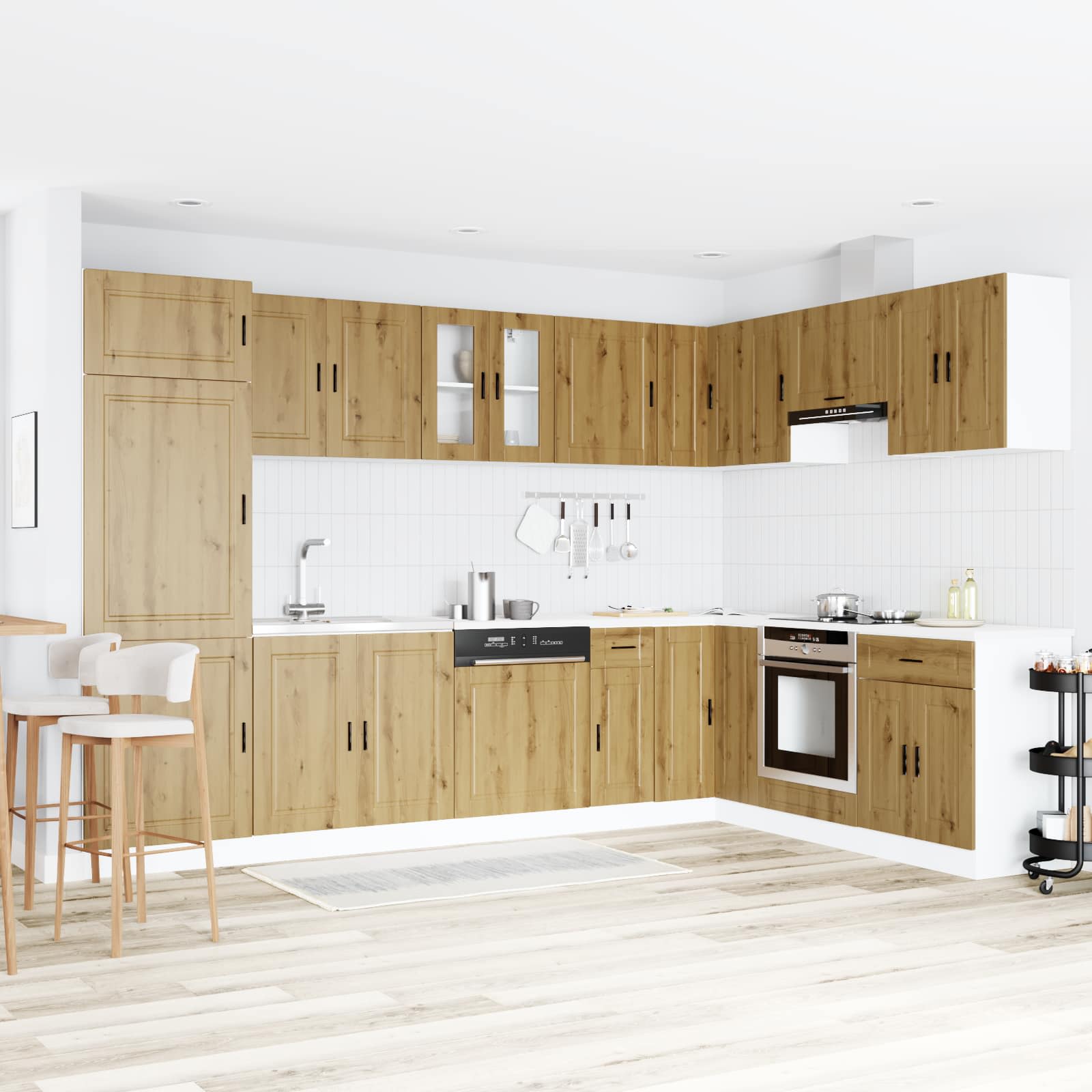 Meuble sous évier Porto 2 pc Marron 80 x 46 x 81,5 cm - XIOS