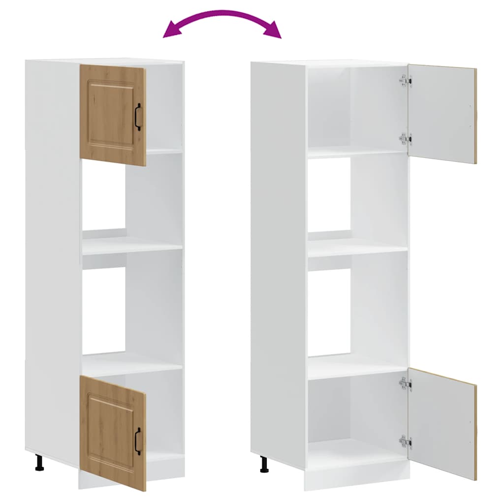 Armoires de four 2 pièces "Kalmar" Chêne artisanal Bois d'ingénierie - XIOS