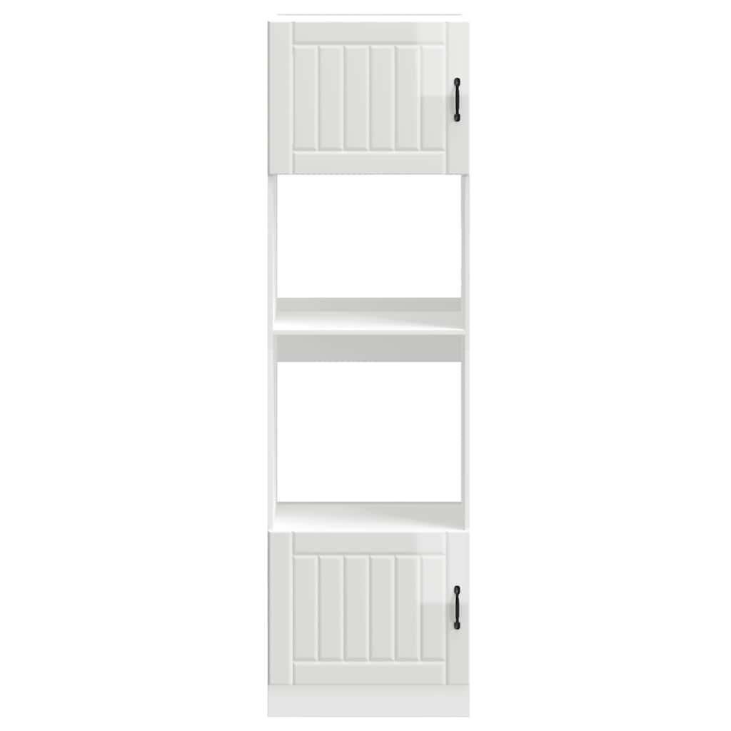 Armoires de four 2 pièces "Lucca" Bois d'ingénierie blanc brillant - XIOS