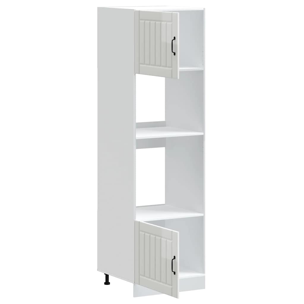 Armoires de four 2 pièces "Lucca" Bois d'ingénierie blanc brillant - XIOS