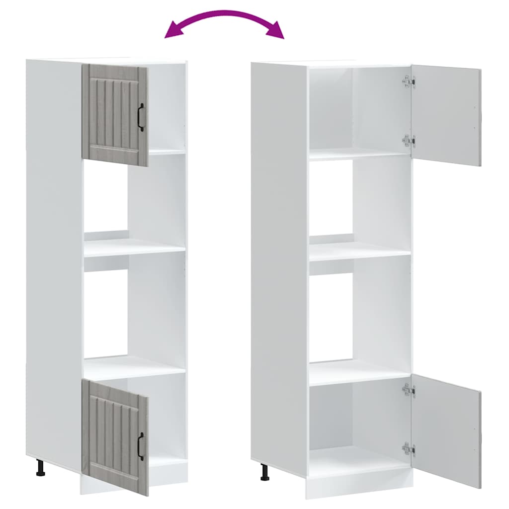 Armoires de four 2 pcs Kalmar sonoma gris bois d'ingénierie - XIOS