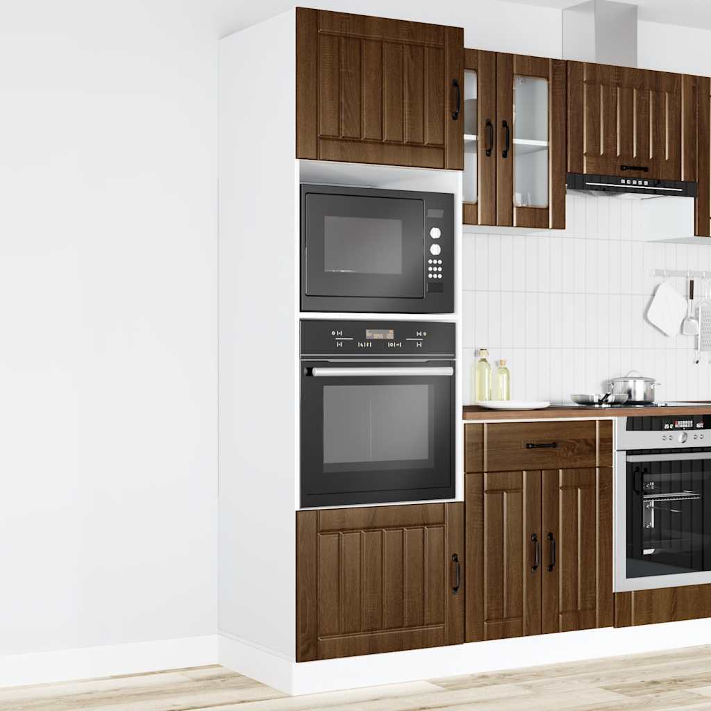 Armoires de four 2 pcs Kalmar chêne marron bois d'ingénierie Meubles de cuisine vidaXL