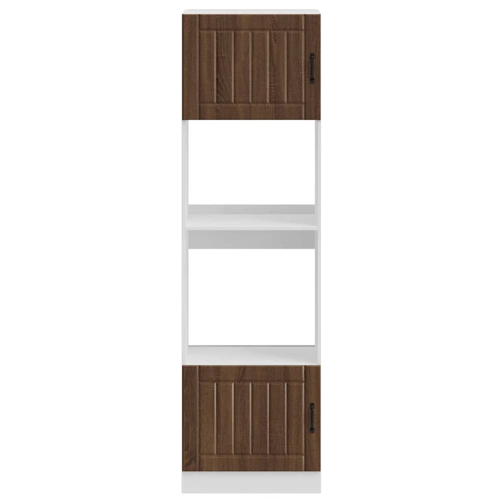 Armoires de four 2 pcs Kalmar chêne marron bois d'ingénierie Meubles de cuisine vidaXL