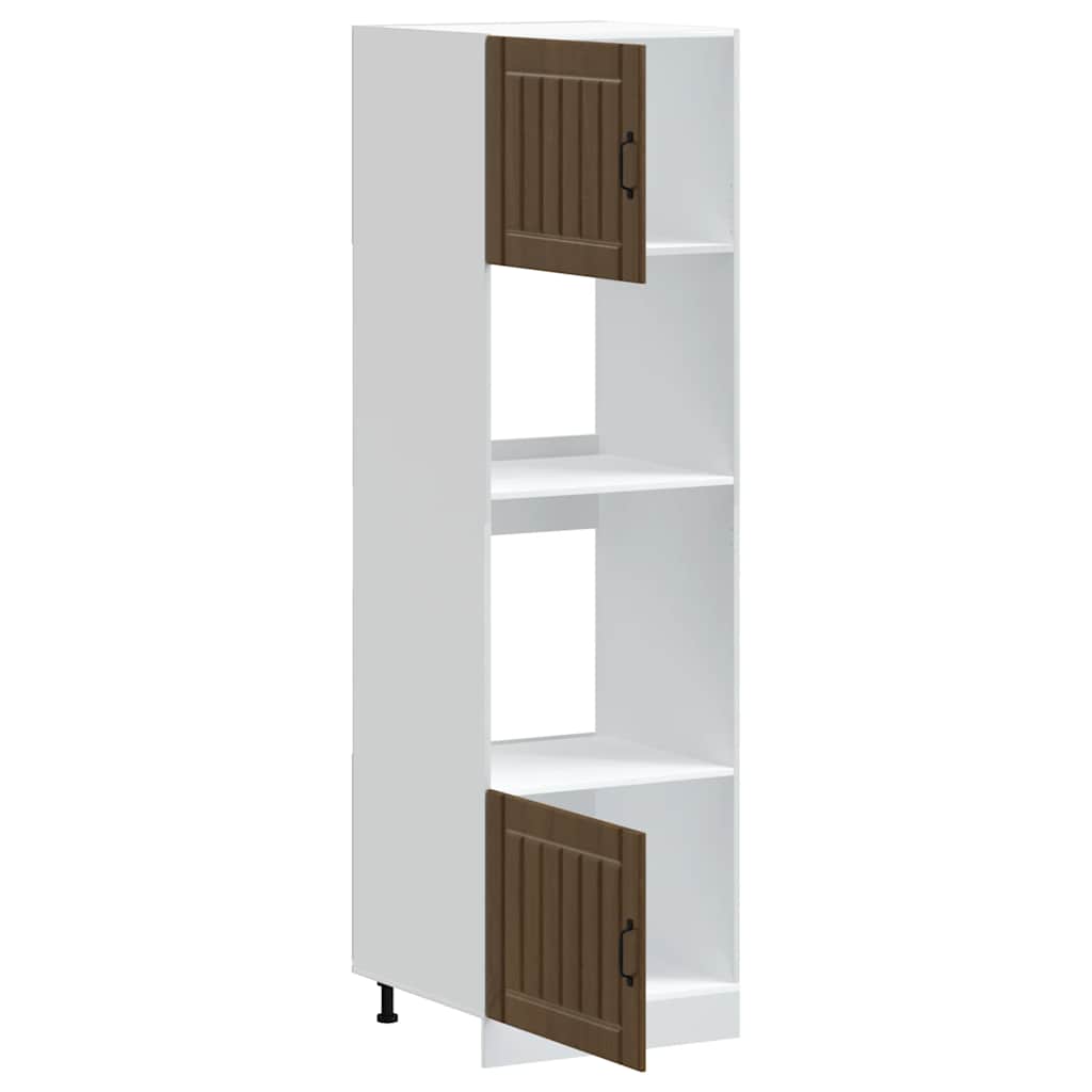 Armoires de four 2 pcs Kalmar chêne marron bois d'ingénierie Meubles de cuisine vidaXL