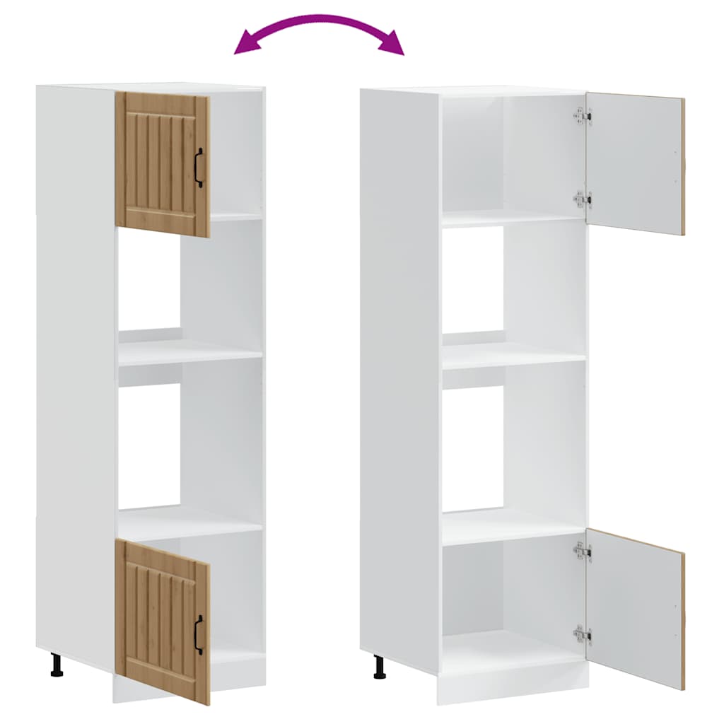 Armoires de four 2 pièces "Lucca" Chêne artisanal Bois d'ingénierie - XIOS