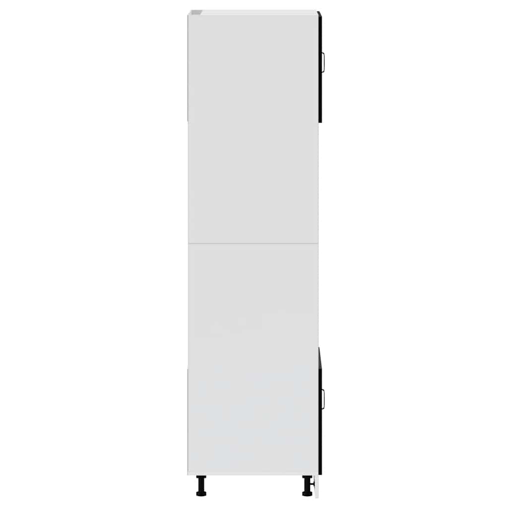 Armoires de four 2 pcs Porto noir bois d'ingénierie - XIOS