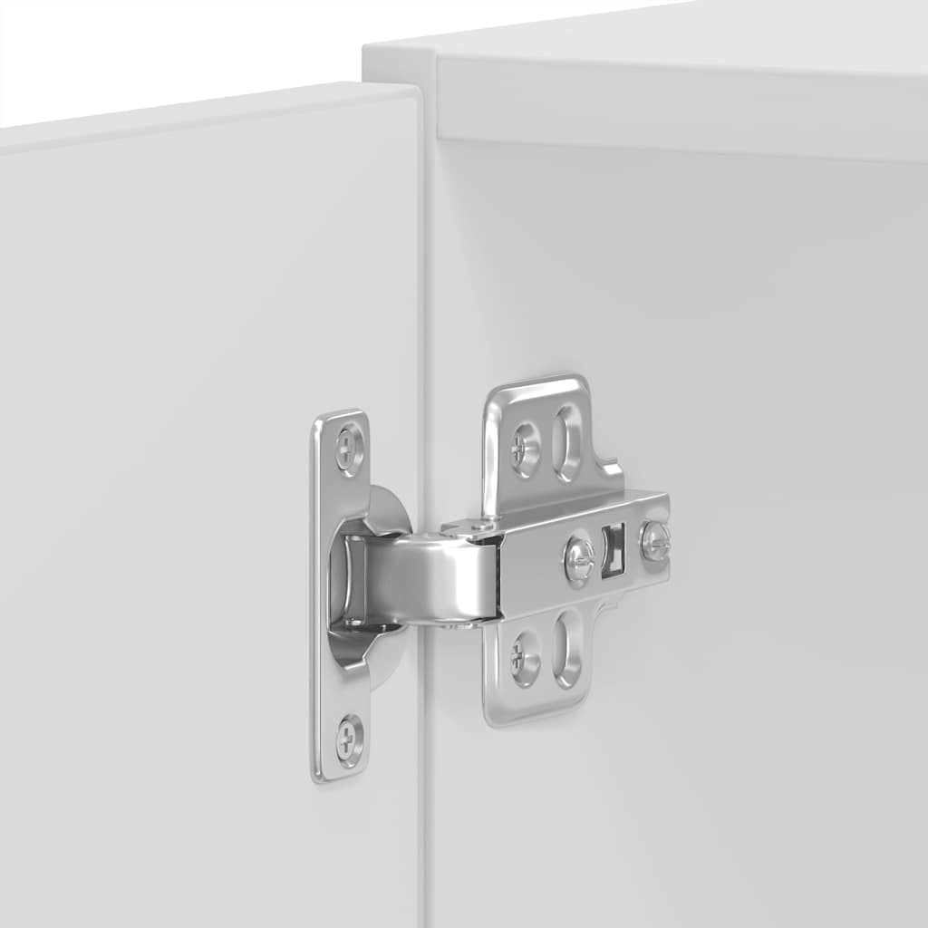 Armoires de four 2 pcs Porto blanc brillant bois d'ingénierie - XIOS