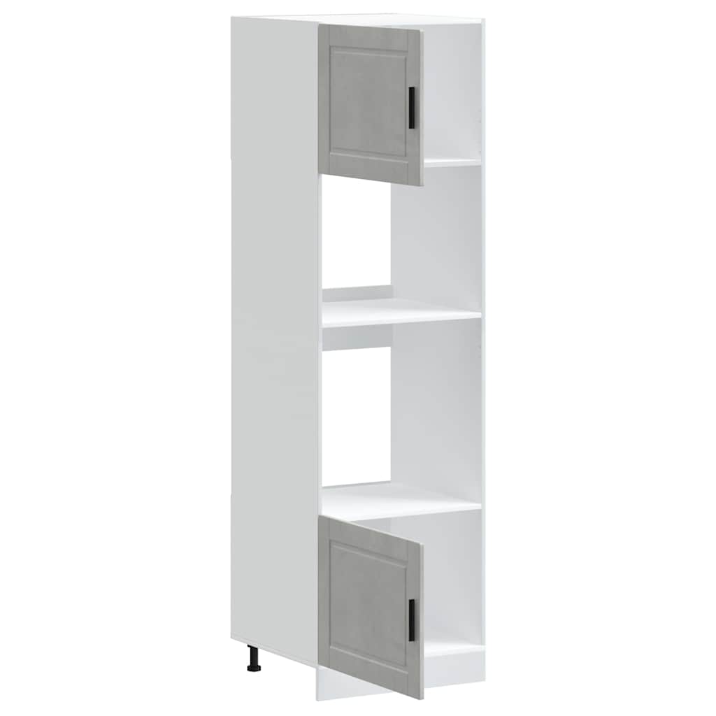Armoires de four 2 pcs Porto gris béton bois d'ingénierie - XIOS