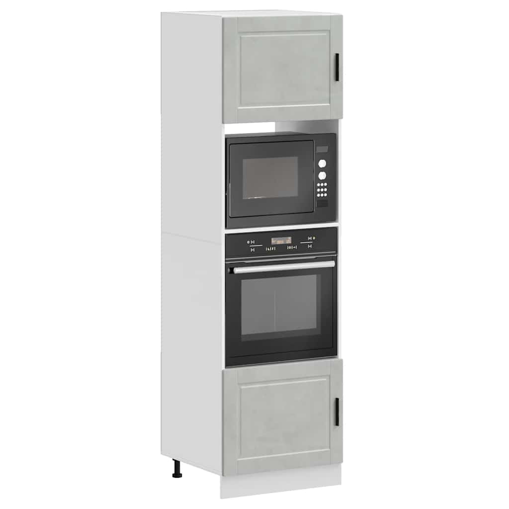 Armoires de four 2 pcs Porto gris béton bois d'ingénierie - XIOS