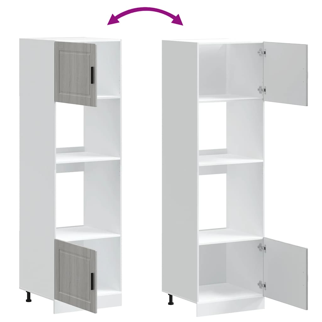 Armoires de four 2 pcs Porto sonoma gris bois d'ingénierie - XIOS