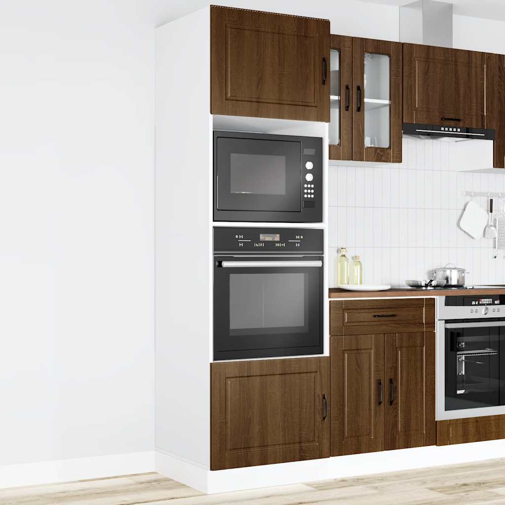 Armoires de four 2 pcs Porto chêne marron bois d'ingénierie Meubles de cuisine vidaXL