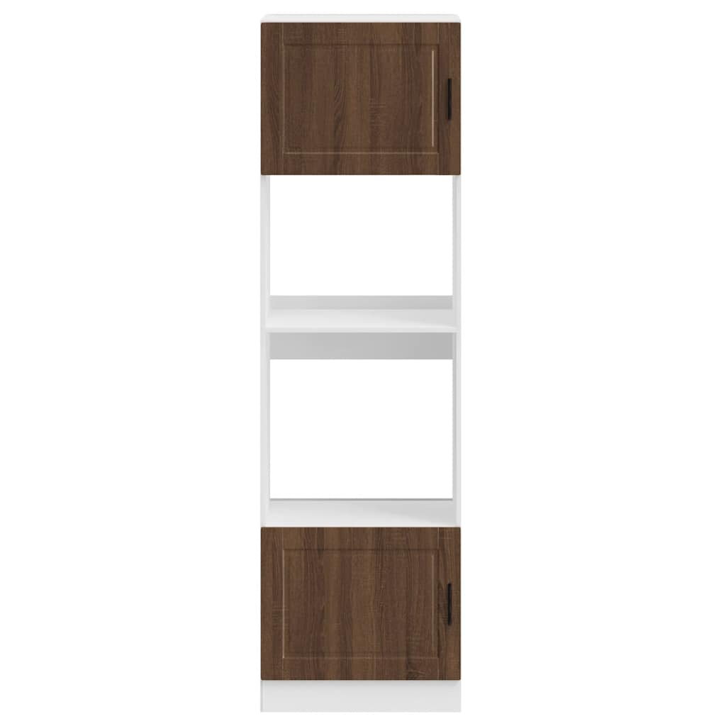 Armoires de four 2 pcs Porto chêne marron bois d'ingénierie Meubles de cuisine vidaXL