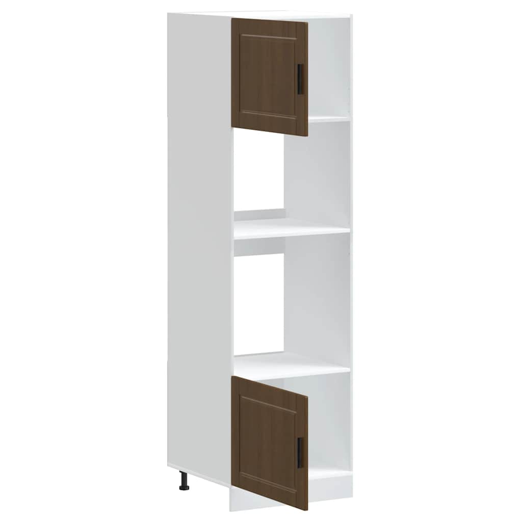 Armoires de four 2 pcs Porto chêne marron bois d'ingénierie Meubles de cuisine vidaXL