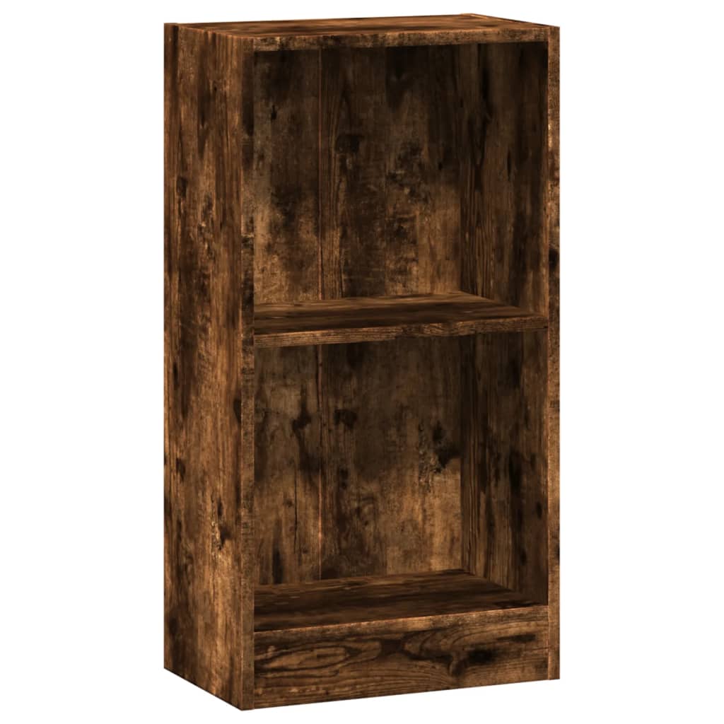 Bibliothèque chêne fumé 40x24x76 cm bois d'ingénierie - XIOS