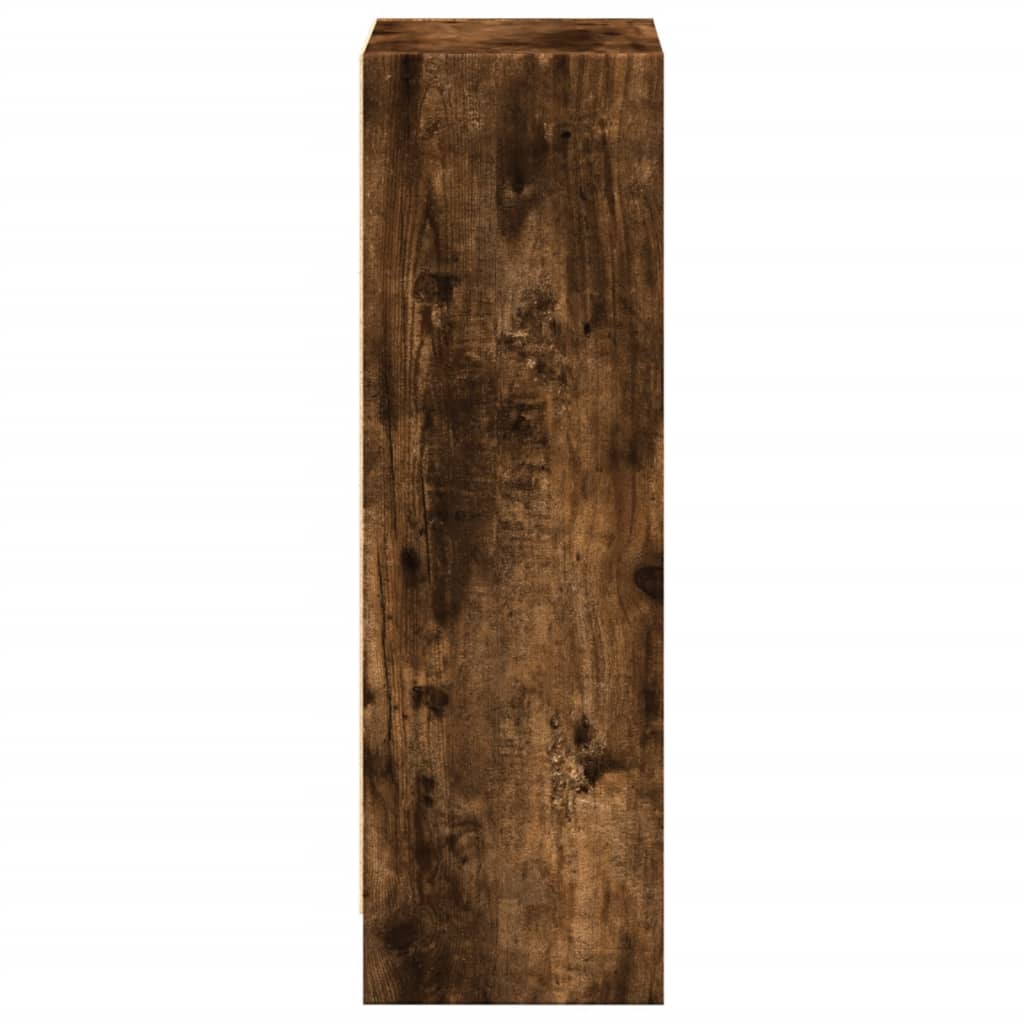 Bibliothèque chêne fumé 40x24x76 cm bois d'ingénierie - XIOS