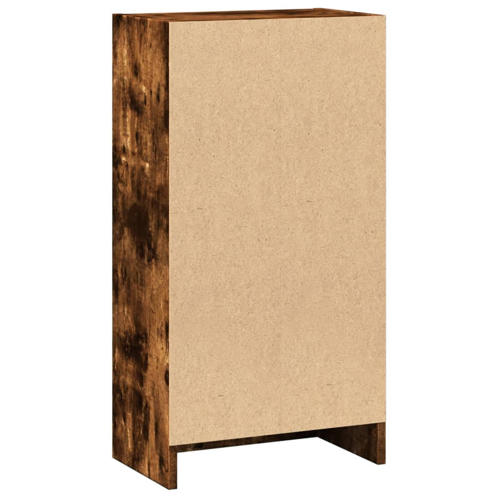 Bibliothèque chêne fumé 40x24x76 cm bois d'ingénierie - XIOS