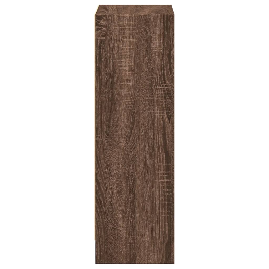Bibliothèque chêne marron 40x24x76 cm bois d'ingénierie - XIOS
