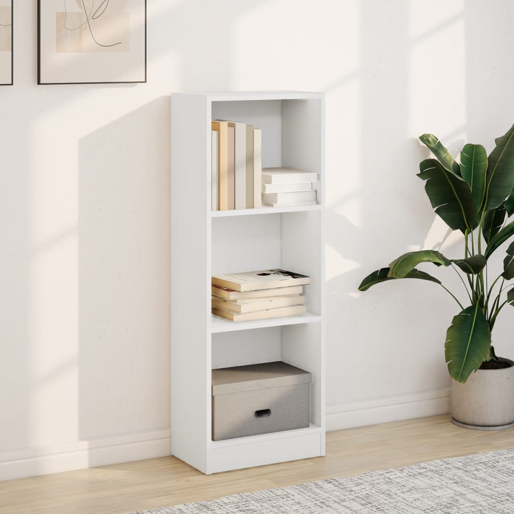 Bibliothèque blanc 40x24x109 cm bois d'ingénierie - XIOS