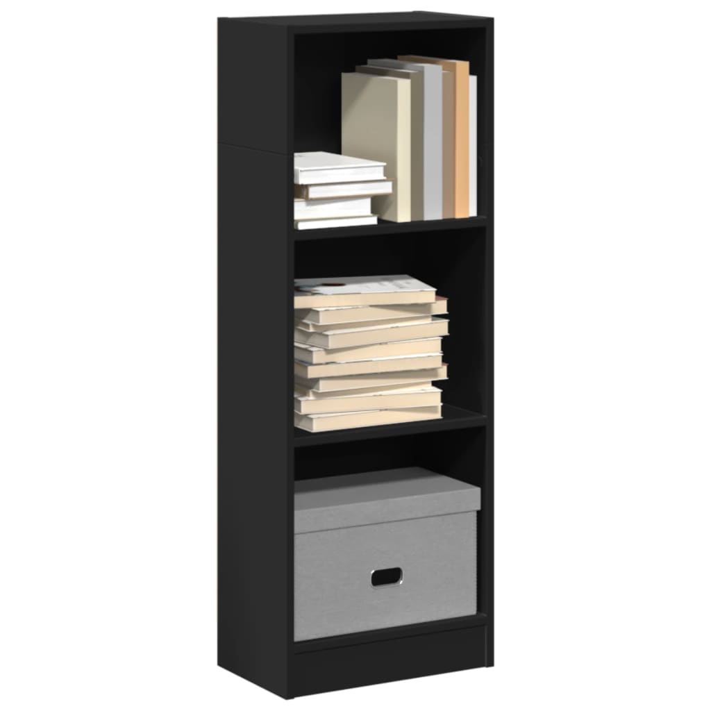 Bibliothèque noir 40x24x109 cm bois d'ingénierie - XIOS
