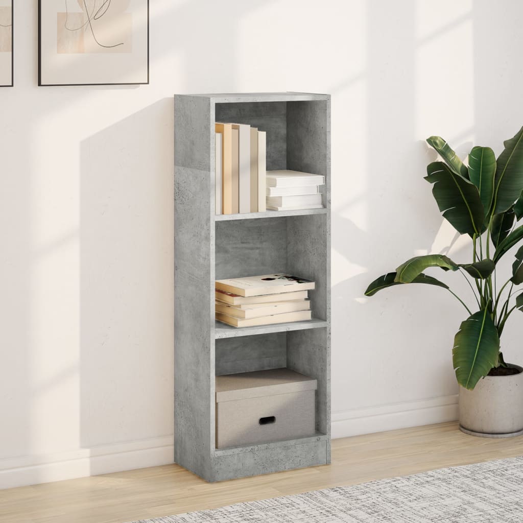 Bibliothèque gris béton 40x24x109 cm bois d'ingénierie - XIOS