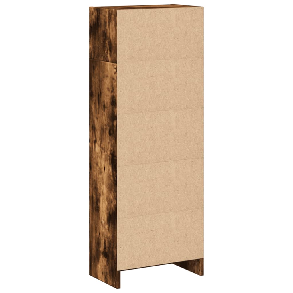 Bibliothèque chêne fumé 40x24x109 cm bois d'ingénierie - XIOS