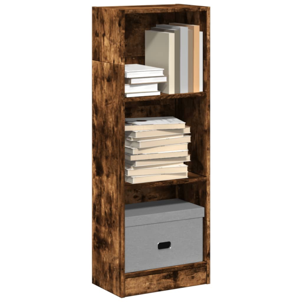 Bibliothèque chêne fumé 40x24x109 cm bois d'ingénierie - XIOS