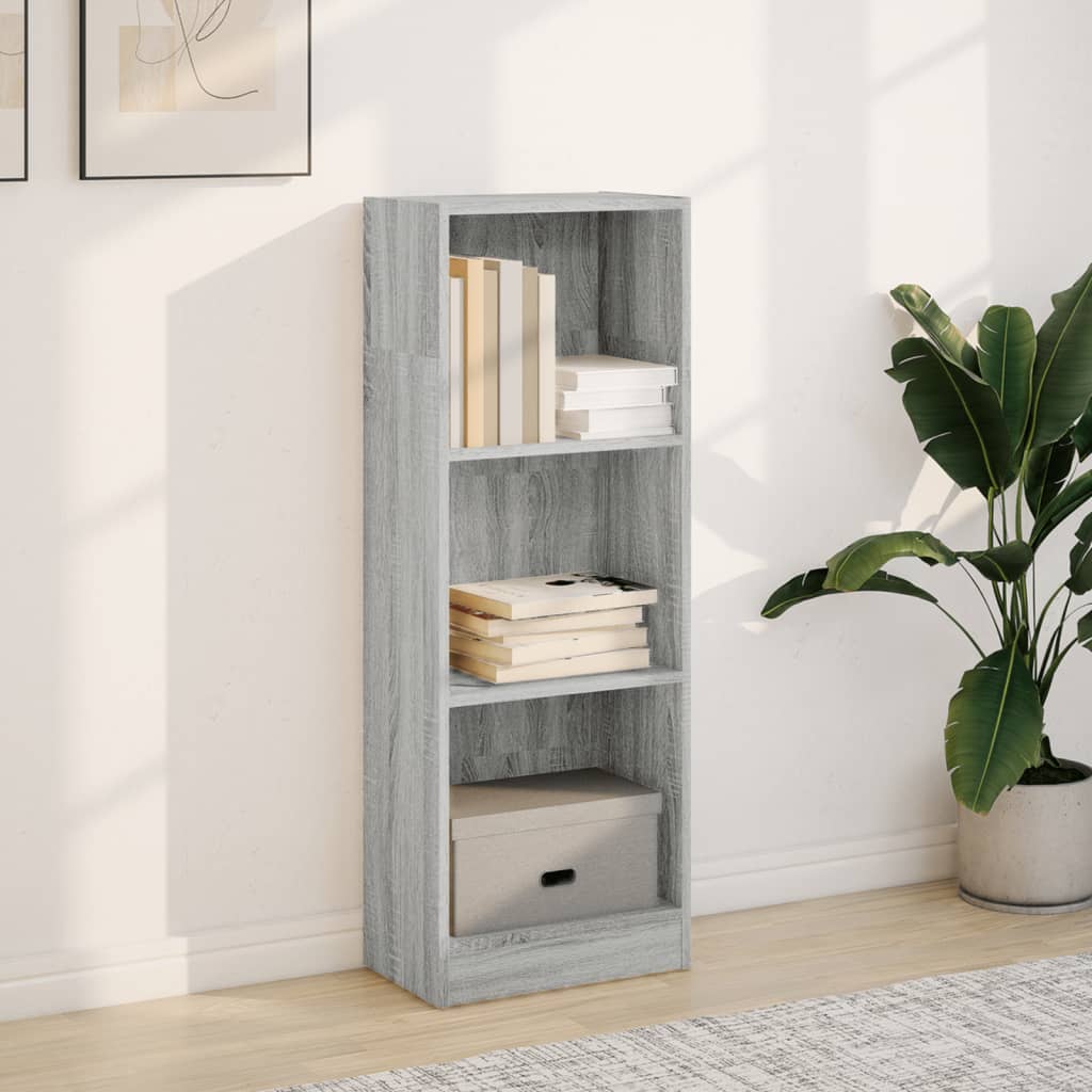 Bibliothèque sonoma gris 40x24x109 cm bois d'ingénierie - XIOS
