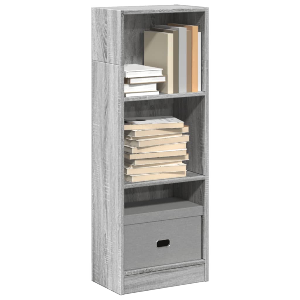 Bibliothèque sonoma gris 40x24x109 cm bois d'ingénierie - XIOS