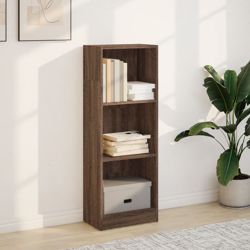 Bibliothèque chêne marron 40x24x109 cm bois d'ingénierie - XIOS