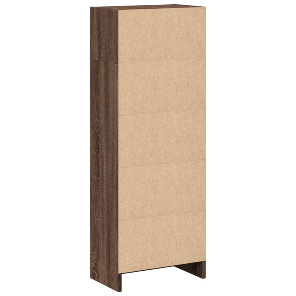 Bibliothèque chêne marron 40x24x109 cm bois d'ingénierie - XIOS