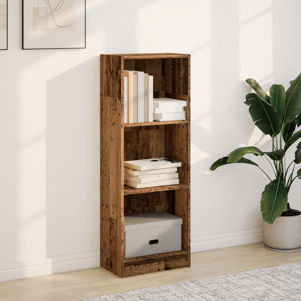 Bibliothèque vieux bois 40x24x109 cm bois d'ingénierie - XIOS