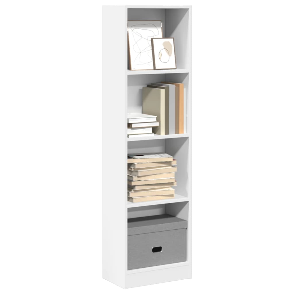 Bibliothèque blanc 40x24x143 cm bois d'ingénierie - XIOS