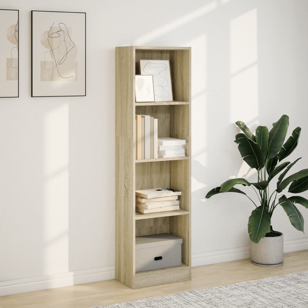 Bibliothèque chêne sonoma 40x24x143 cm bois d'ingénierie - XIOS