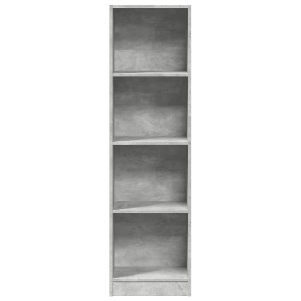 Bibliothèque gris béton 40x24x143 cm bois d'ingénierie - XIOS