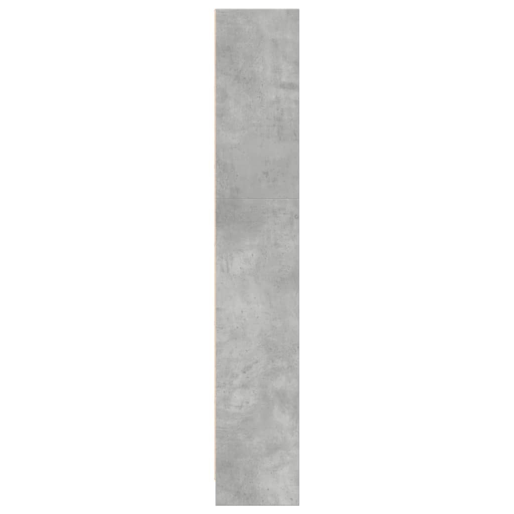 Bibliothèque gris béton 40x24x143 cm bois d'ingénierie - XIOS