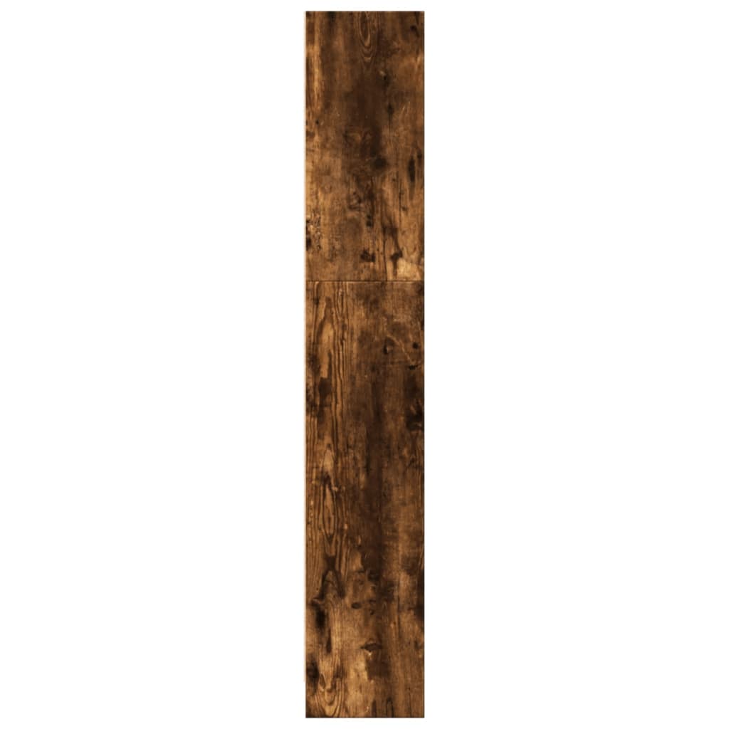 Bibliothèque chêne fumé 40x24x143 cm bois d'ingénierie - XIOS