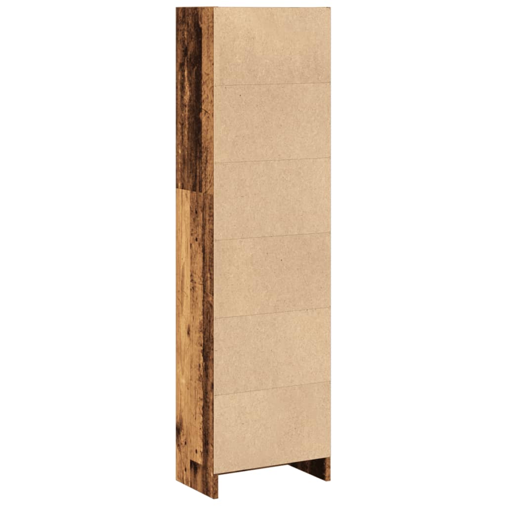 Bibliothèque vieux bois 40x24x143 cm bois d'ingénierie - XIOS