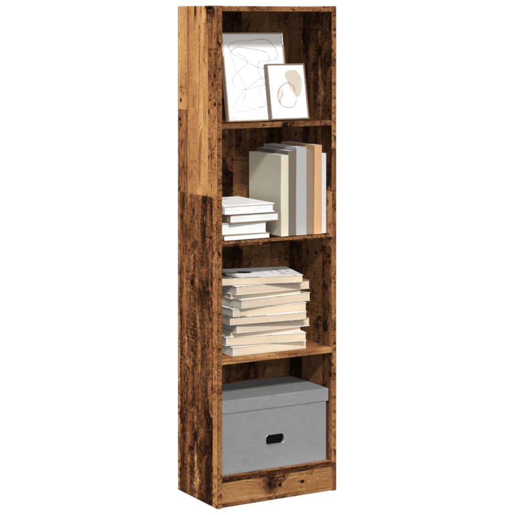Bibliothèque vieux bois 40x24x143 cm bois d'ingénierie - XIOS