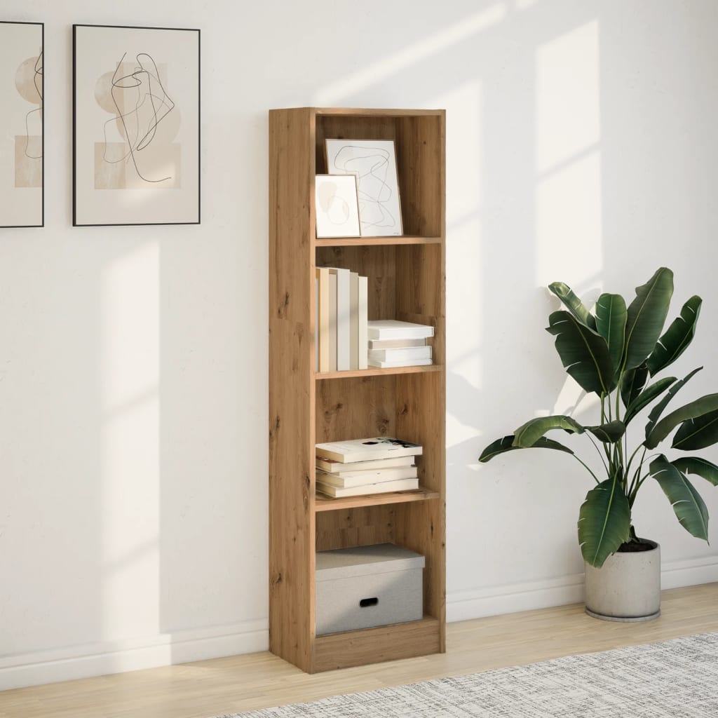 Bibliothèque chêne artisanal 40x24x143 cm bois d'ingénierie - XIOS