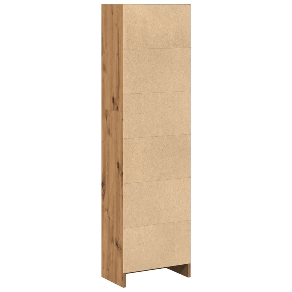 Bibliothèque chêne artisanal 40x24x143 cm bois d'ingénierie - XIOS